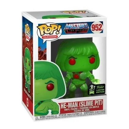 FUNKO POP TV MASTERS OF THE UNIVERSE HE-MAN *COMIC CON EMERALD* 952