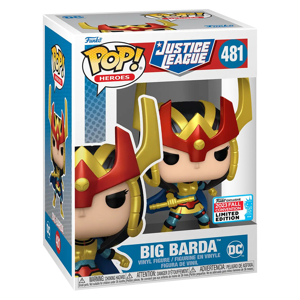 FUNKO POP HEROES JUSTICE LEAGUE NEW YORK COMIC CON 2023 - BIG BARDA 481