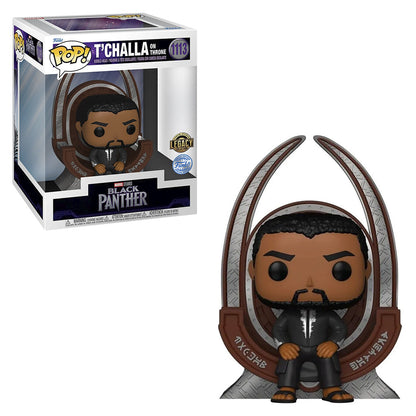 FUNKO POP MARVEL BLACK PHANTER *DELUXE* T,CHALLA ON THRONE *EX* 1113