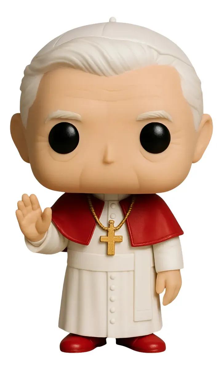 Papa Bento XVI Boneco Personalizado em 3D Estilo Pop