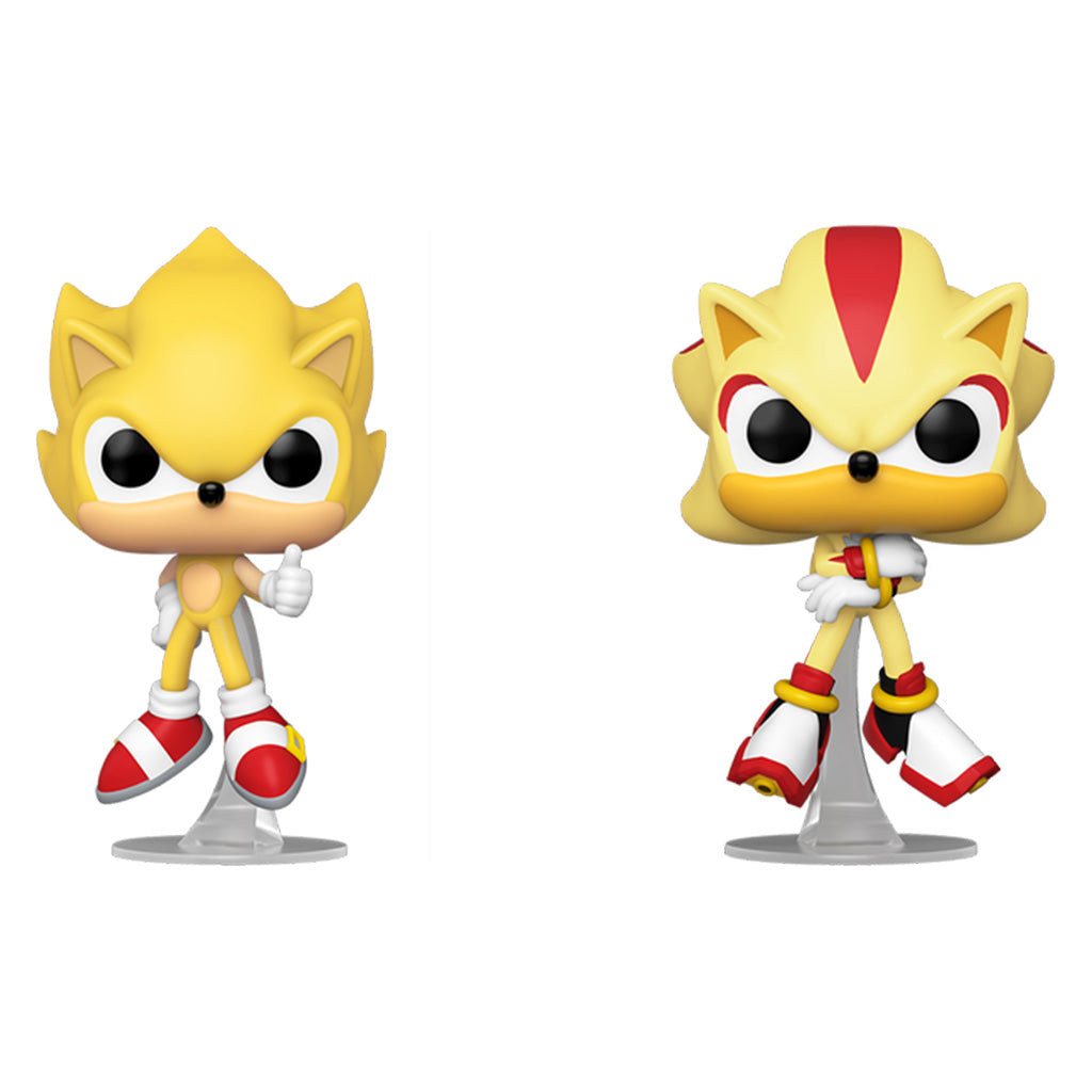 FUNKO POP SONIC SUPER SONIC & SUPER SHADOW FLOCKED *EX 2PACK 91823