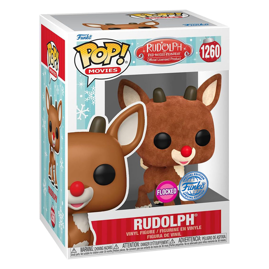 FUNKO POP RUDOLPH THE RED NOSED REINDEER RUDOLPH FLOCKED *EX* 1260