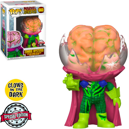 FUNKO POP MARVEL ZOMBIES EXCLUSIVE - ZOMBIE MYSTERIO 660 (GLOWS IN THE DARK)