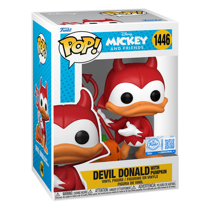 FUNKO POP DISNEY MICKEY AND FRIENDS DONALD DEVIL W/PUMPKIN *EX* 1446