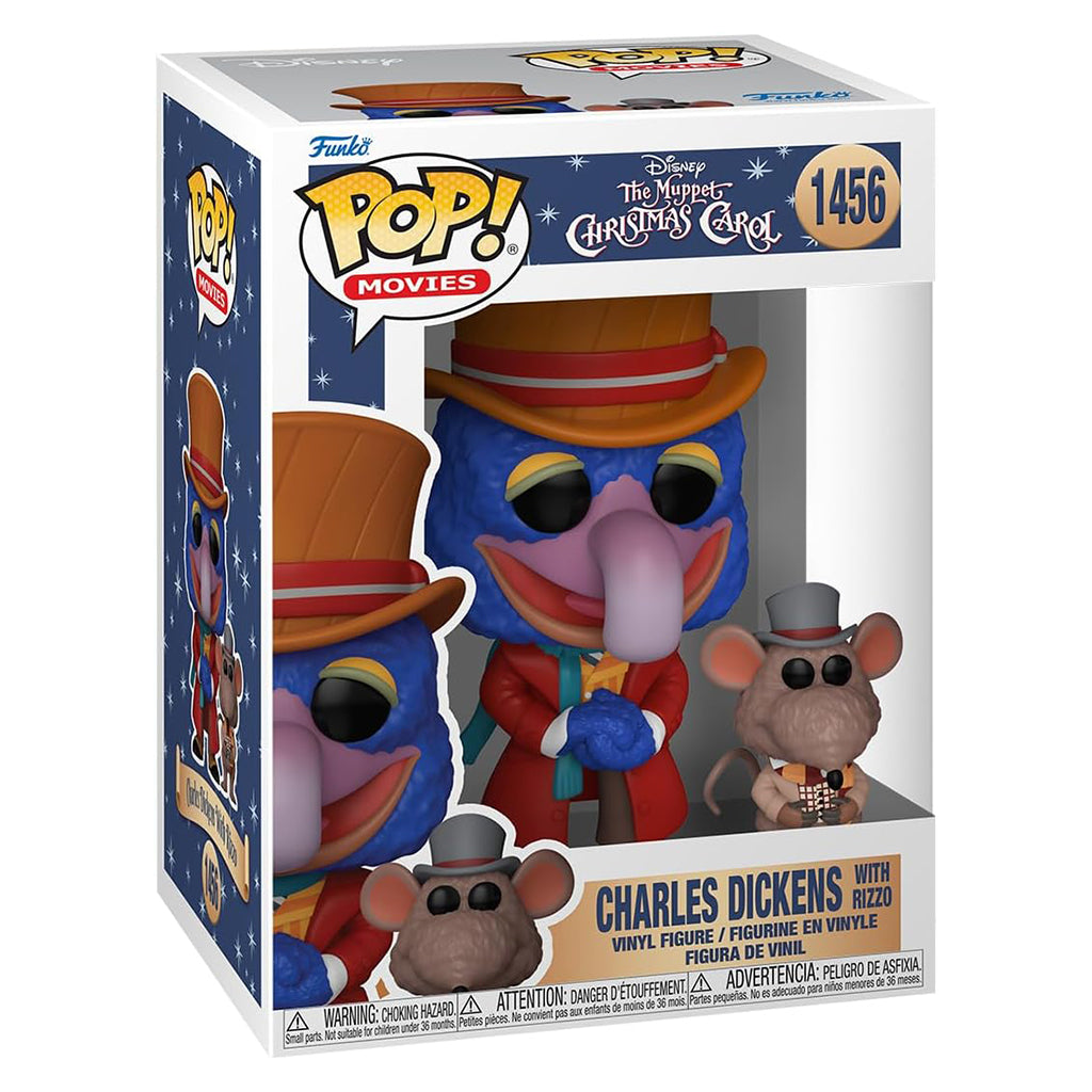 FUNKO POP MOVIES THE MUPPET CHRISTMAS CAROL - CHARLES DICKENS WITH RIZZO 1456