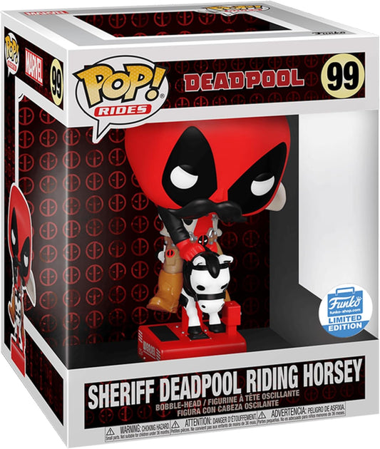 FUNKO POP RIDES MARVEL DEADPOOL EXCLUSIVE - SHERIFF DEADPOOL RIDING HORSEY 99