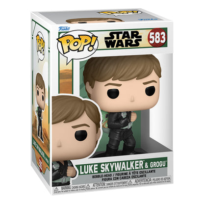 FUNKO POP STAR WARS: THE BOOK OF BOBA FETT - LUKE SKYWALKER WITH GROGU 583