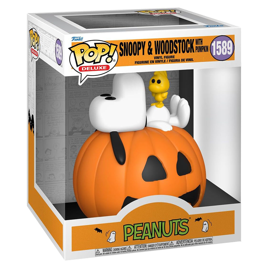 FUNKO POP PEANUTS SNOOPY *DELUXE* SNOOPY & WOODSTOCK W/PUMPKIN 1589