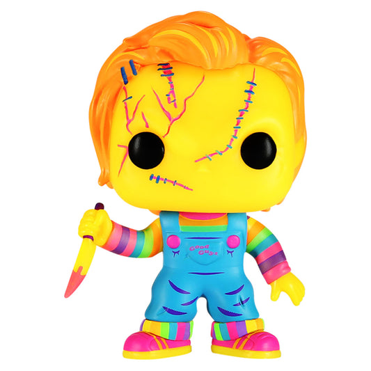 FUNKO POP BRIDE OF CHUCKY EXCLUSIVE- SCARRED CHUCKY (BLACK LIGHT) 315