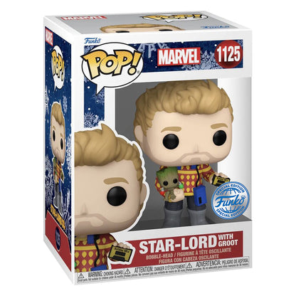 FUNKO POP MARVEL THE GUARDIANS OF THE GALAXY HOLIDAY SPECIAL EXCLUSIVE - STAR-LORD WITH GROOT 1125