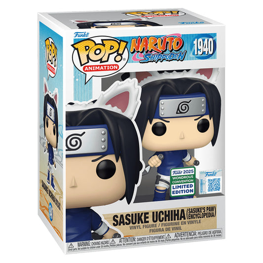 FUNKO POP NARUTO S.SASUKE UCHIHA W/SASUKE PAW  *EX* 1940