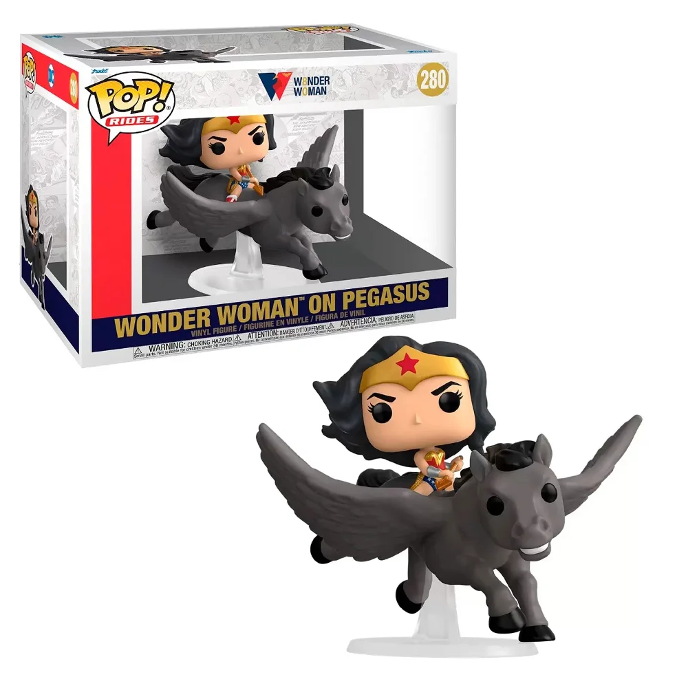 FUNKO POP HEROES WONDER WOMAN 80TH *RIDES* WONDER WOMAN ON PEGASUS 280