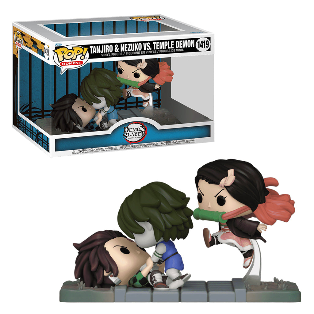 FUNKO POP DEMON SLAYER *MOMENTS* TANJIRO & NEZUKO VS.TEMPLE DEMON 1419