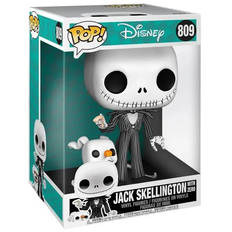 FUNKO POP DISNEY NBC - JACK SKELLINGTON WITH ZERO 809 (SUPER SIZED 10')