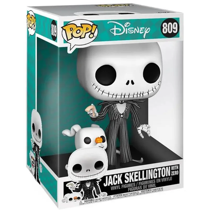 FUNKO POP DISNEY NBC - JACK SKELLINGTON WITH ZERO 809 (SUPER SIZED 10')