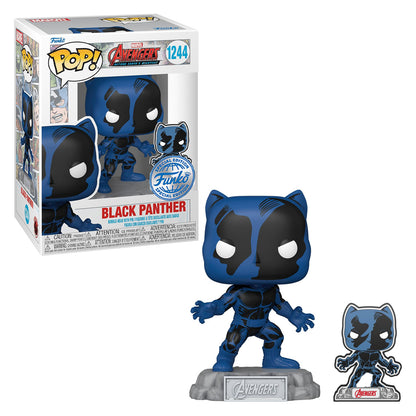 FUNKO POP MARVEL AVENGERS EXCLUSIVE + BROCHE - BLACK PANTHER 1244