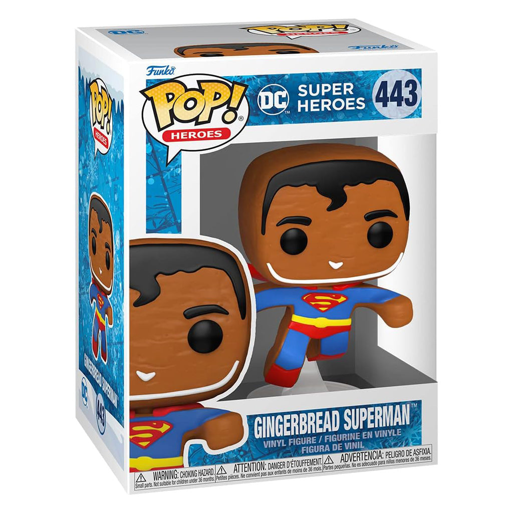 FUNKO POP HEROES DC HOLIDAY SUPERMAN GINGERBREAD 443