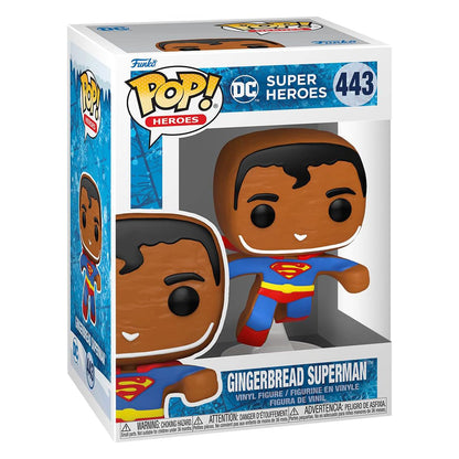 FUNKO POP HEROES DC HOLIDAY SUPERMAN GINGERBREAD 443