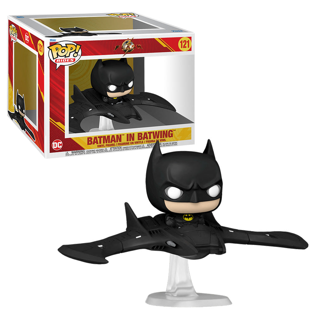 FUNKO POP THE FLASH MOVIE *RIDES* BATMAN IN BATWING 121