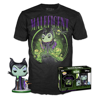 FUNKO POP & TEE VILLAINS MALEFICENT DIAMOND GLITTER - TAMANHO LG (58928)
