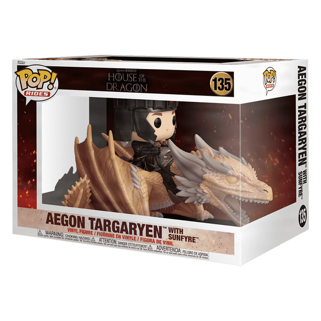 FUNKO POP GAME OF THRONES HOUSE THE DRAGON *RIDES* AEGON TARGARYEN 135