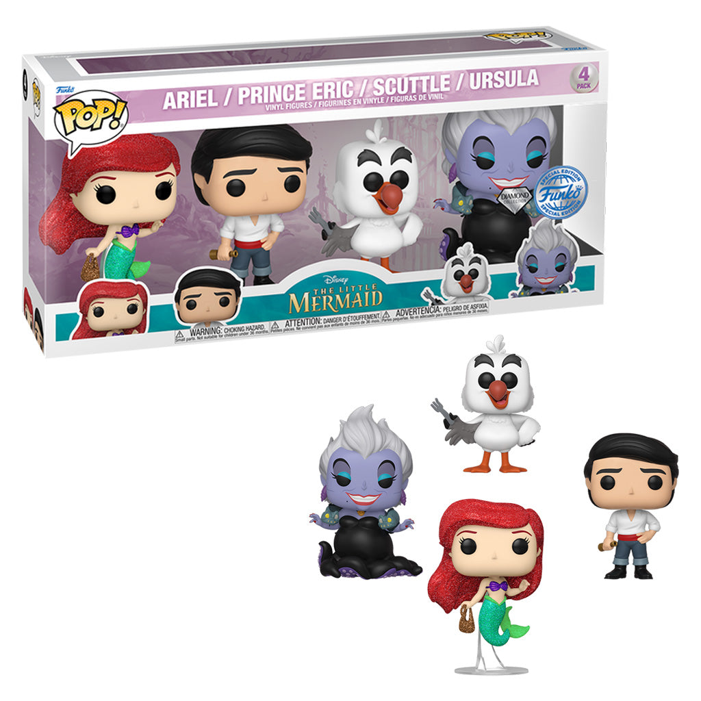 FUNKO POP DISNEY LITTLE MERMAID 4PACK *EX* 69110