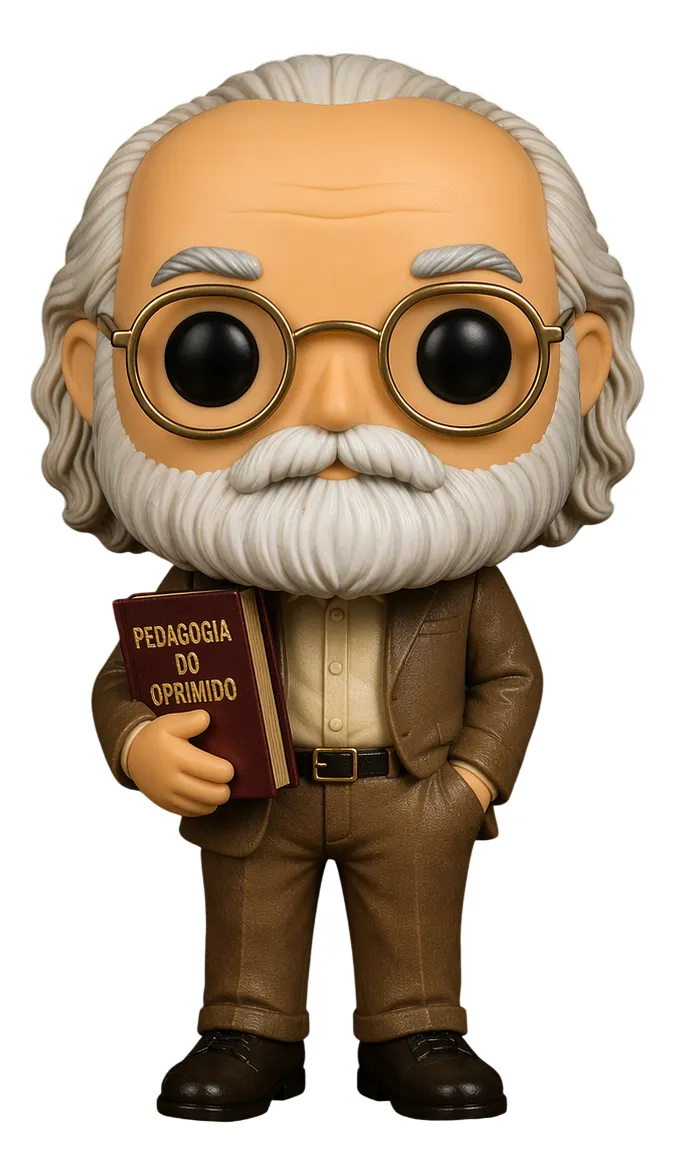 Paulo Freire Personalizado em 3D Estilo Pop