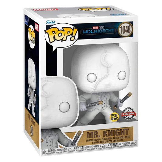 FUNKO POP MARVEL MOON KNIGHT EXCLUSIVE - MR. KNIGHT 1048 (GLOWS IN THE DARK)