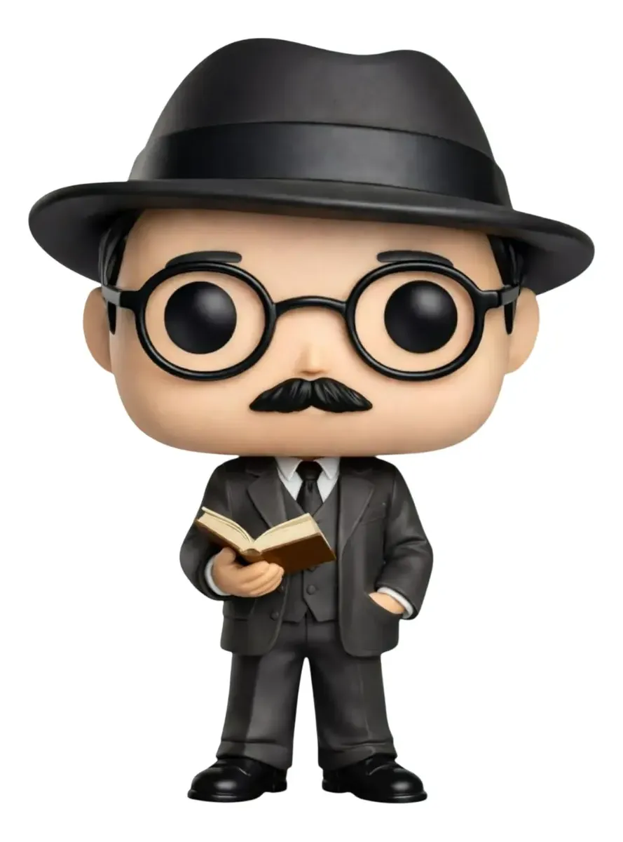 Fernando Pessoa Boneco Personalizado em 3D Estilo Pop