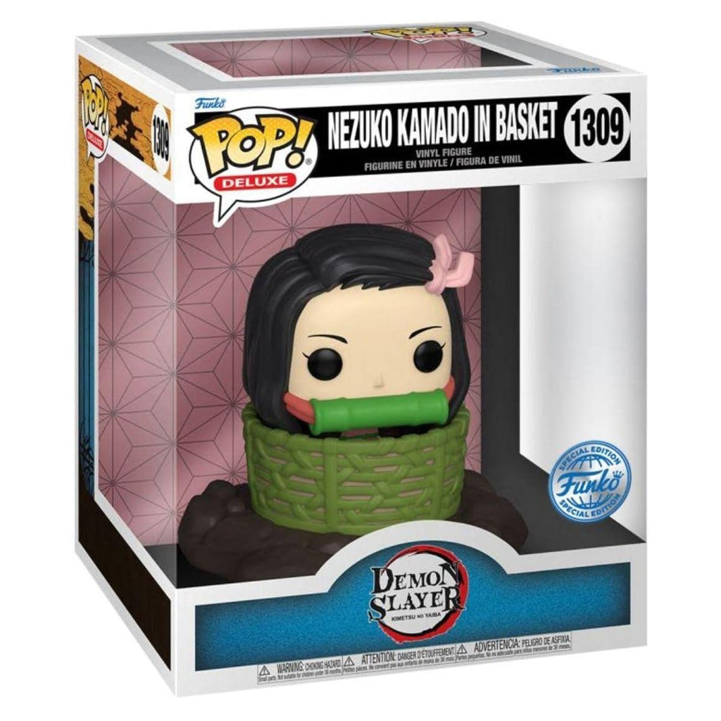 FUNKO POP DEMON SLAYER *DELUXE* NEZUKO KAMADO IN BASKET *EX* 1309