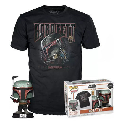 FUNKO POP STAR WARS MANDALORIAN BOBA FETT + TEES S 63388