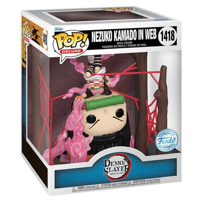 FUNKO POP DEMON SLAYER *DELUXE* NEZUKO KAMADO IN WEB *EX* 1418