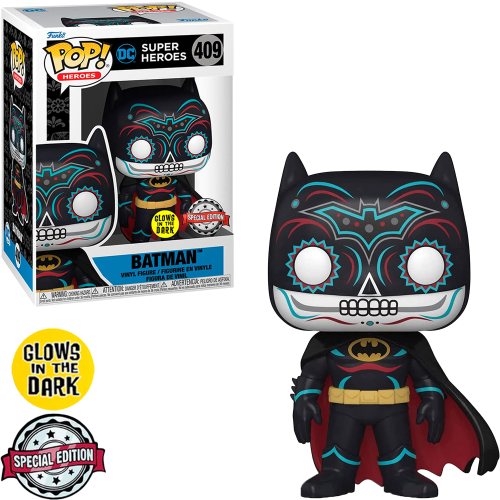 FUNKO POP HEROES DIA DE LOS DC BATMAN GLOW *EX* 409