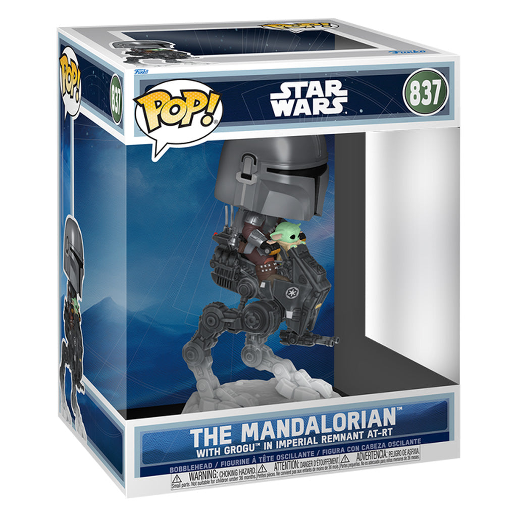 FUNKO POP RIDES STAR WARS: THE MANDALORIAN & GROGU - THE MANDALORIAN & GROGU IN IMPERIAL AT-RT 837
