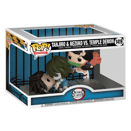 FUNKO POP DEMON SLAYER *MOMENTS* TANJIRO & NEZUKO VS.TEMPLE DEMON 1419