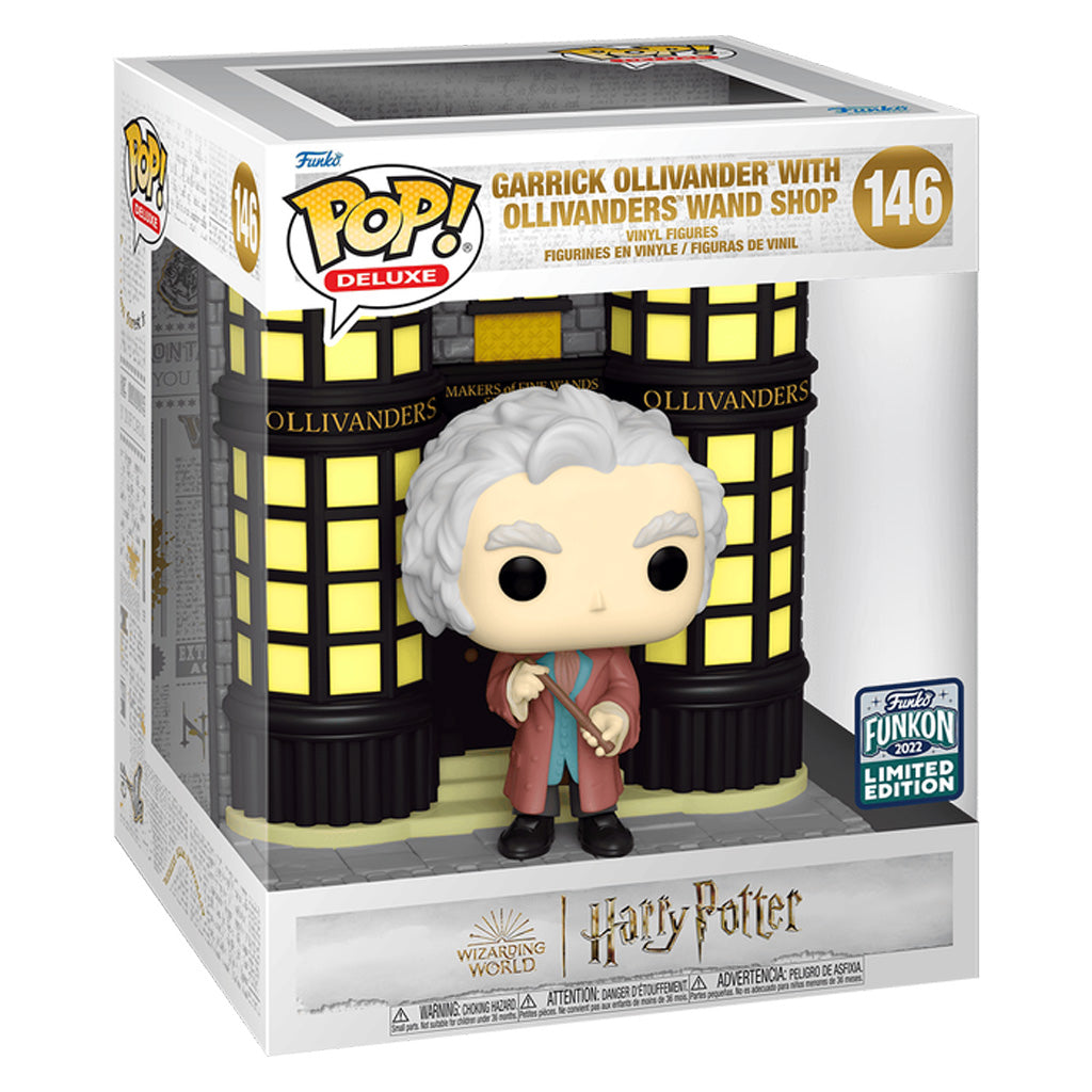 FUNKO POP HARRY POTTER EXCLUSIVE - GARRICK OLLIVANDER W/ OLLIVANDERS WAND SHOP 146 (DELUXE)