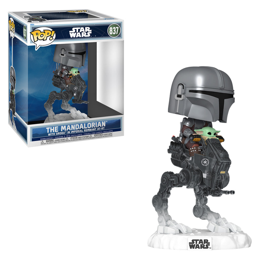 FUNKO POP RIDES STAR WARS: THE MANDALORIAN & GROGU - THE MANDALORIAN & GROGU IN IMPERIAL AT-RT 837