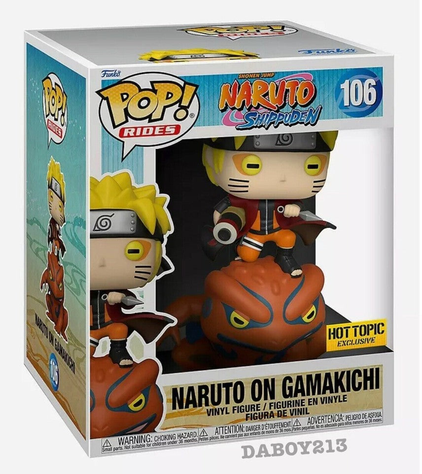 FUNKO POP NARUTO *RIDES* NARUTO ON GAMAKICHI *EX* 106