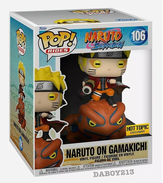 FUNKO POP NARUTO *RIDES* NARUTO ON GAMAKICHI *EX* 106
