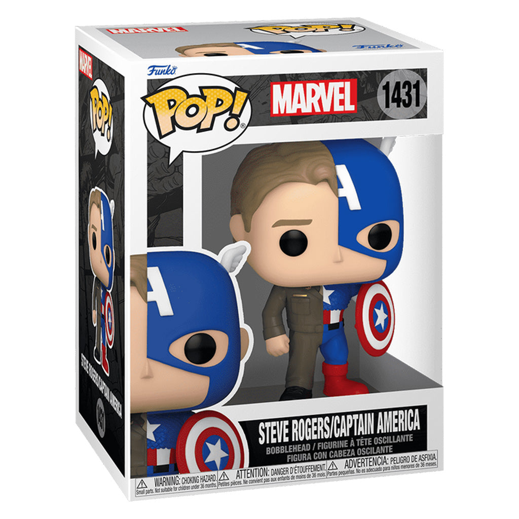 FUNKO POP MARVEL SPLIT STEVE ROGERS/CAPTAIN AMERICA 1431