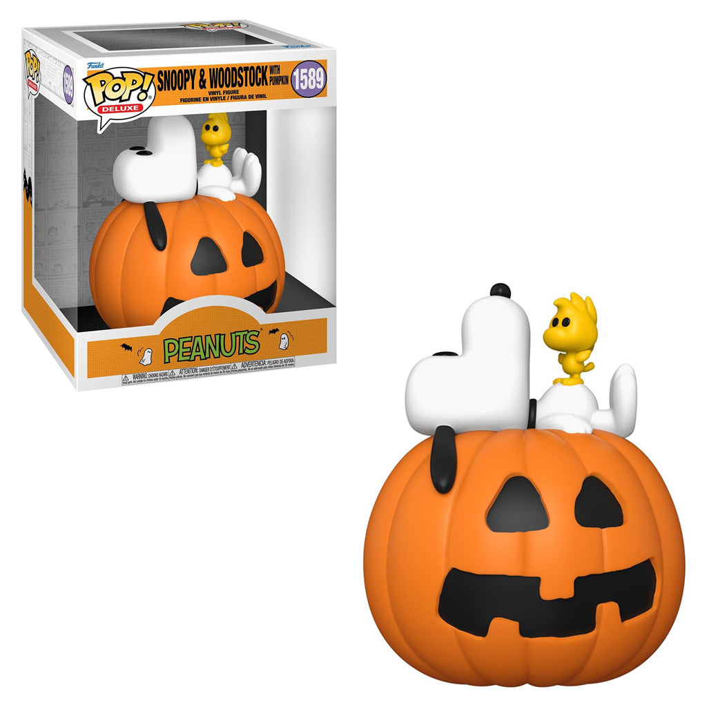 FUNKO POP PEANUTS SNOOPY *DELUXE* SNOOPY & WOODSTOCK W/PUMPKIN 1589