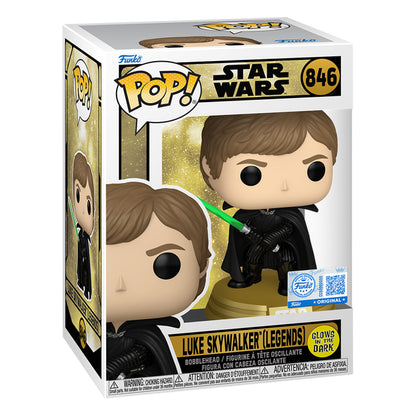 FUNKO POP STAR WAR EXCLUSIVE - LUKE SKYWALKER (LEGENDS) GLOWS IN THE DARK 846