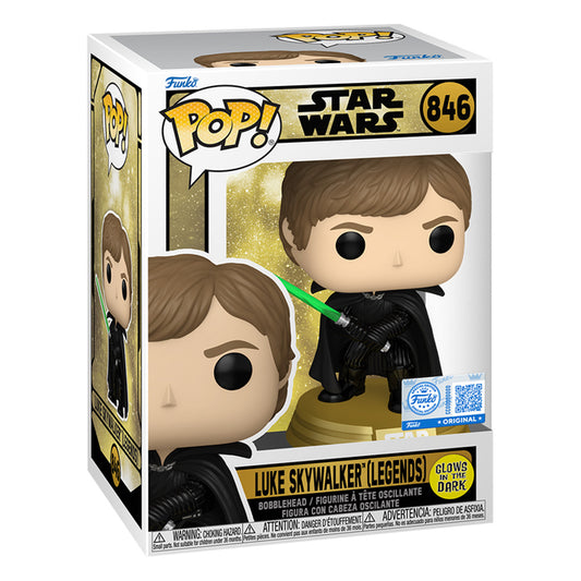 FUNKO POP STAR WAR EXCLUSIVE - LUKE SKYWALKER (LEGENDS) GLOWS IN THE DARK 846