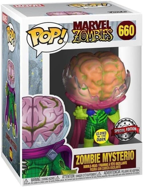FUNKO POP MARVEL ZOMBIES EXCLUSIVE - ZOMBIE MYSTERIO 660 (GLOWS IN THE DARK)