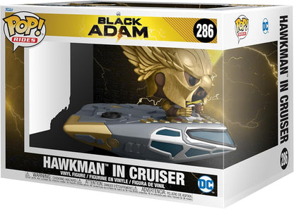 FUNKO POP RIDES BLACK ADAM - HAWKMAN IN CRUISER 286
