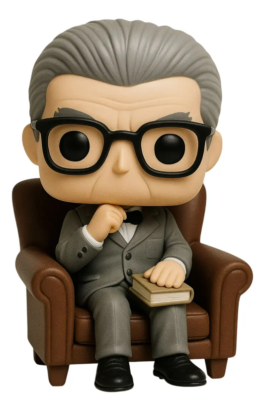 Jacques Lacan na Poltrona Personalizado em 3D Estilo Pop