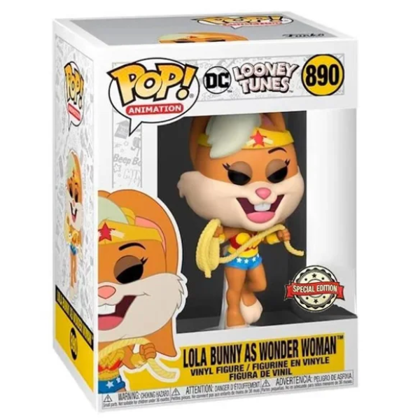 FUNKO POP LOONEY TUNES 80TH LOLA BUNNY WONDER WOMAN *EX* 890