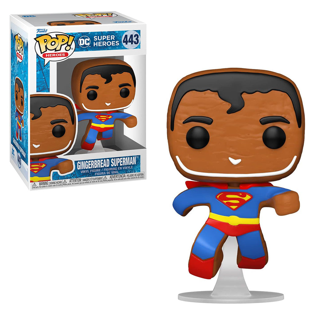 FUNKO POP HEROES DC HOLIDAY SUPERMAN GINGERBREAD 443