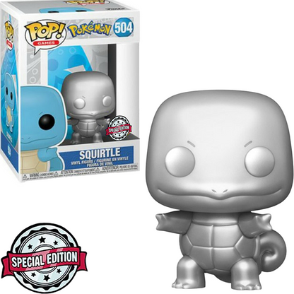 FUNKO POP POKEMON S8 SQUIRTLE SILVER 504
