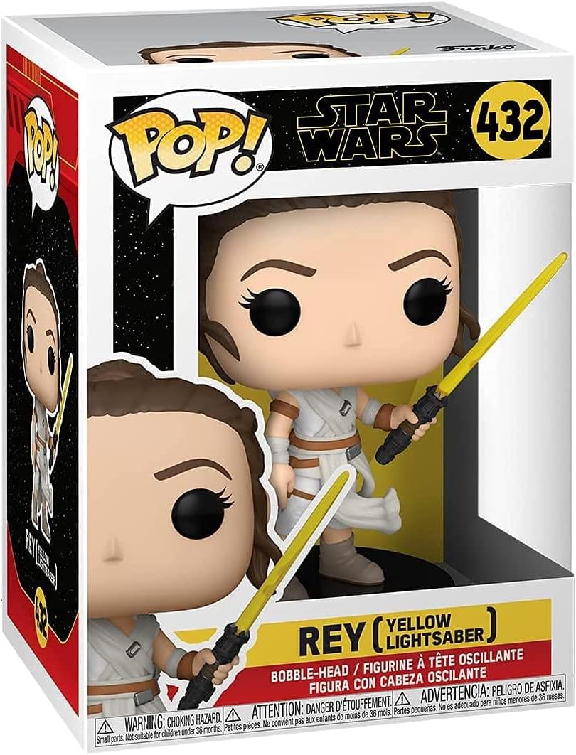 FUNKO POP STAR WARS 9 REY LIGHTSABER YELLOW 432